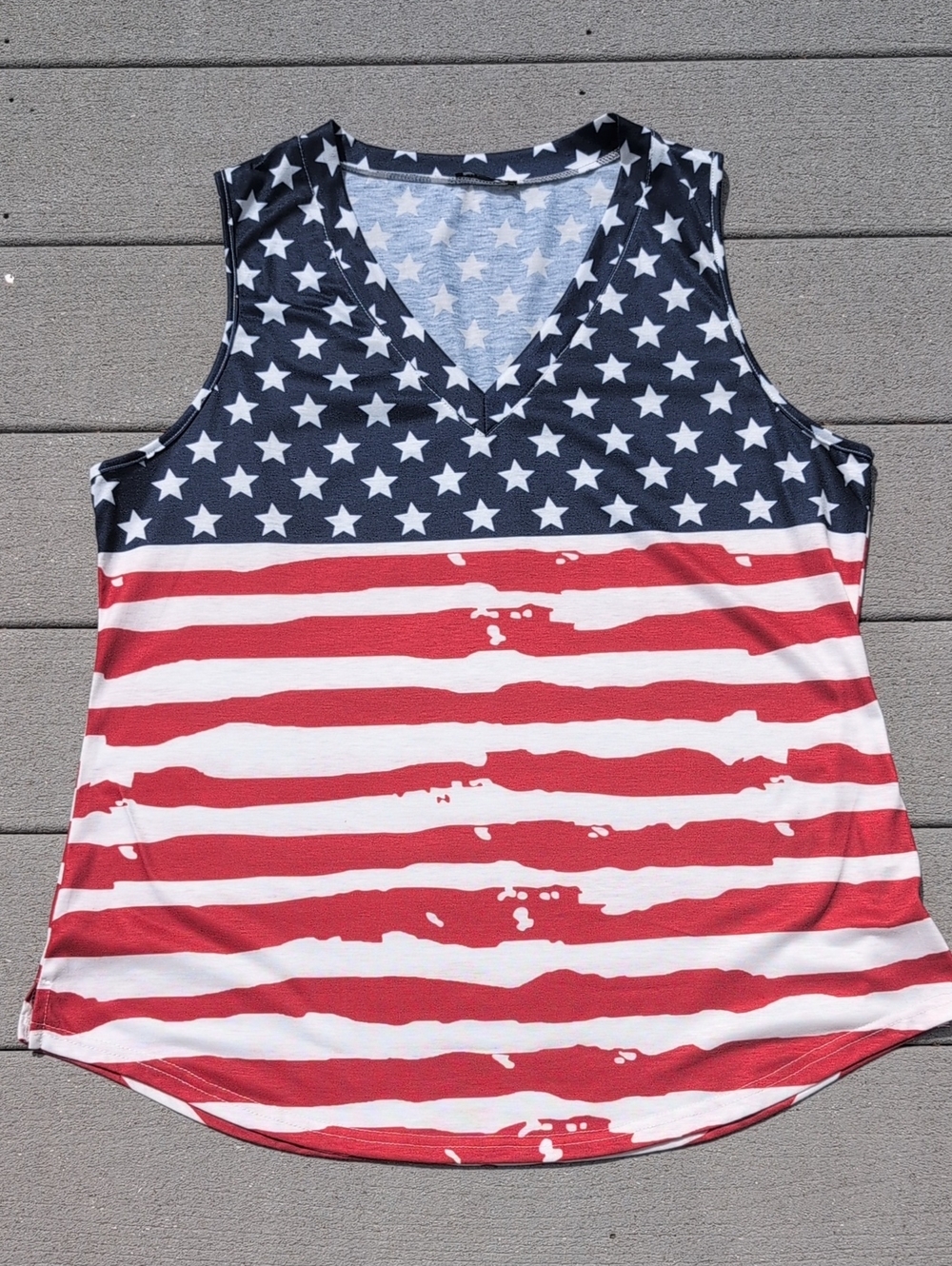 Gracyoga American Flag Tank Top | Women's  Sleeveless Stars & Stripes Shirt